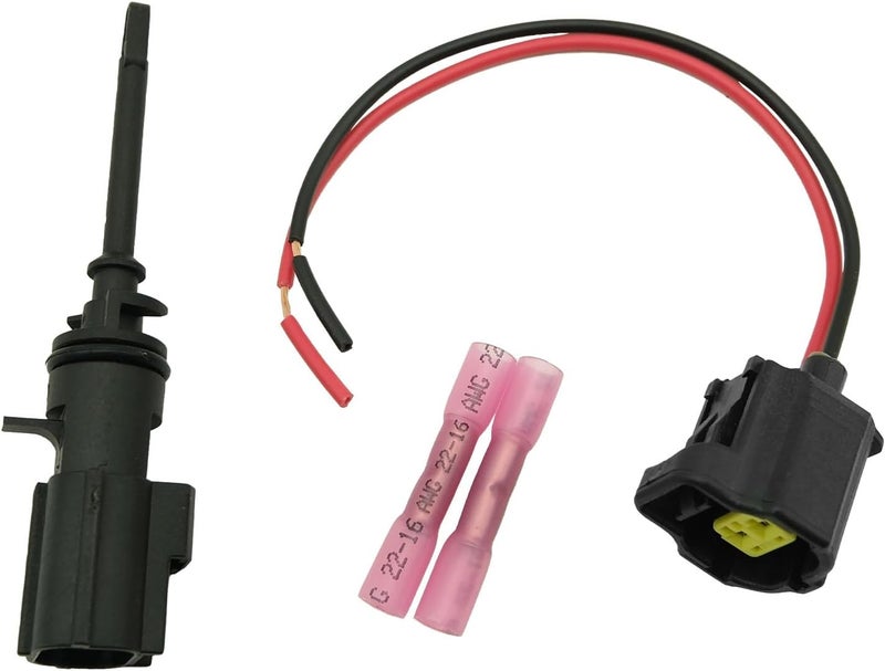 JSNOOKN Intake Air Charge Temperature Sensor and Connector Pigtail Harness for Ram 1500 2500 3500 ProMaster City, Jeep Grand Cherokee Compass Renegade Dodge Durango Dart Charger Challenger 5149279AC 5149279AB - Image 2